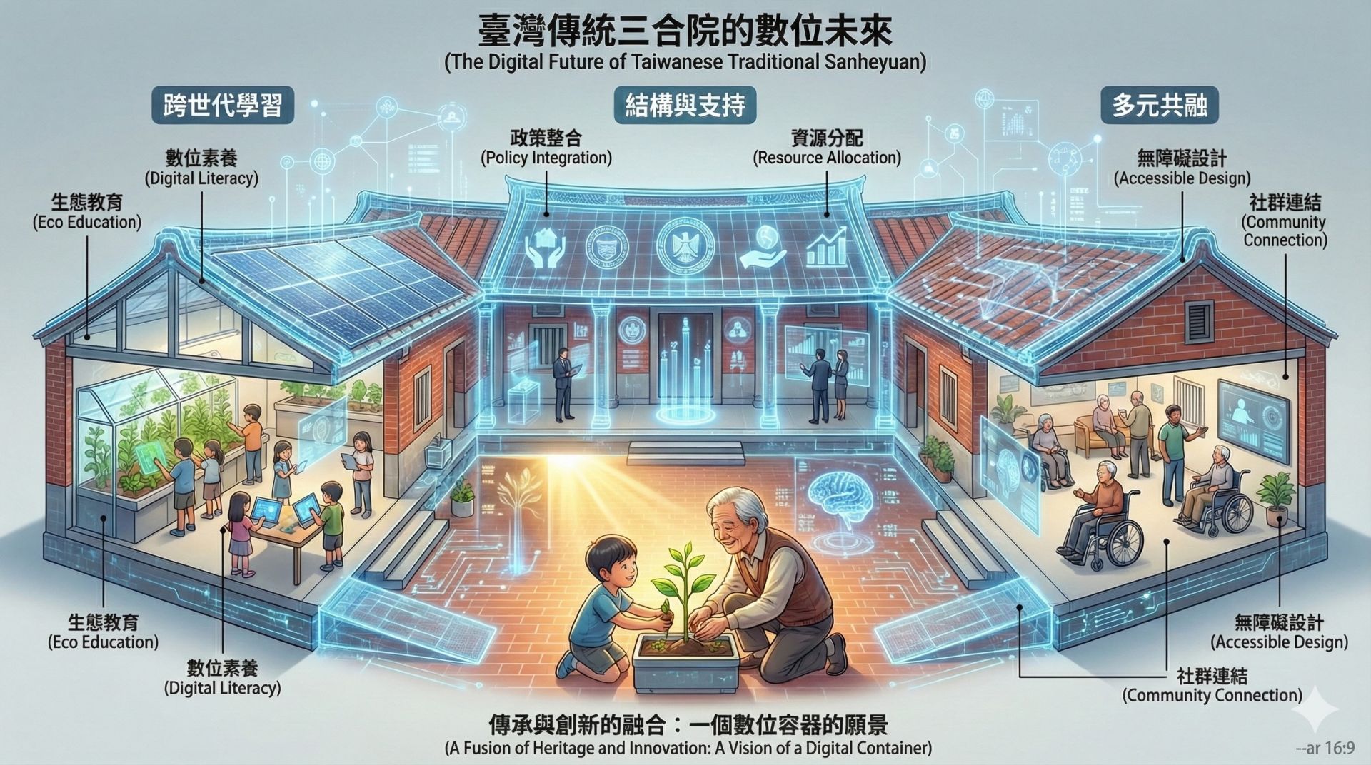 三合院理論全景架構圖